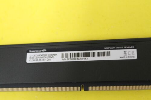 NEW TEAMGROUP T-CREATE EXPERT 16GB (8GB x 2) DDR5 6000 RAM CTCED58G6000HC38ABK - Picture 3 of 3