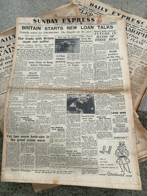 Sonntagsexpress Zeitung 9. Dezember 1945 ORIGINAL