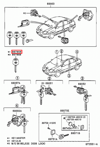 Genuine Camry SXV20 MCV36 MCV30 3.0 2.2 Transponder Master Key Blank Uncoded - Picture 4 of 24