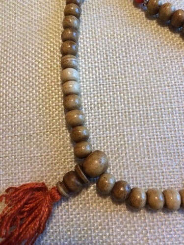 Mala Tibétain Perles en os de bovin et Turquoises Reconstituées avec 2 compteurs - Imagen 3 de 7