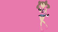 Pokemon minimalism pokmon anime girls pink background Pad Gaming Mat Desk