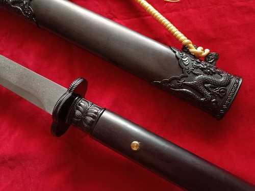 Espada guerrera china Tang Dao hecha a mano acero Damasco KUNGFU Dao - Imagen 5 de 12
