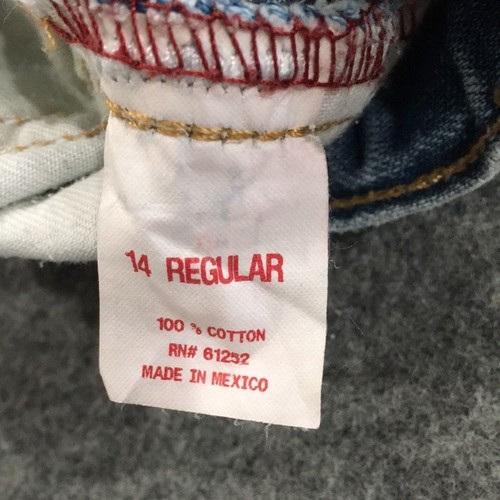Arizona Jeans Boys Sz 14 Relaxed Jeans 100% Cotton Adjustable Waist - Picture 9 of 14