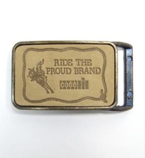 VTG Case IH Ride The Proud Brand Leather Belt Buckle International Harvester