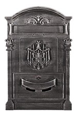 Antiker Briefkasten GAL29 Antik Silber Wandbriefkasten, Postkasten Englisch 