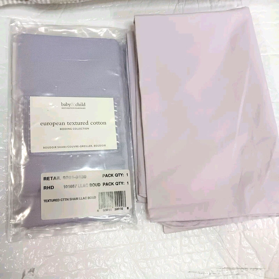 Juego de funda nórdica para cama doble a rayas beige lila Misto Restoration Hardware Foto 3 de 4