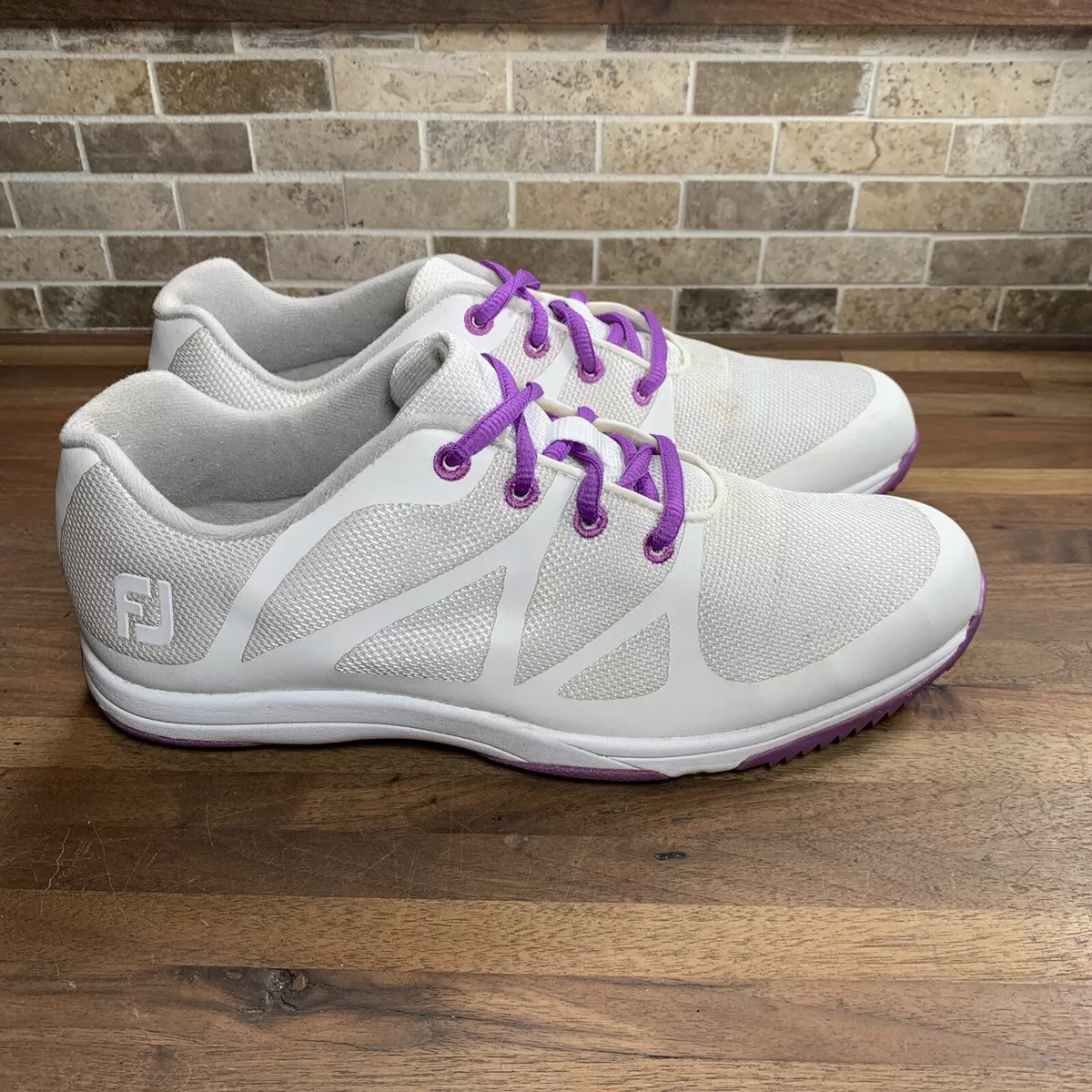 FootJoy Women s Leisure Previous Season Golf Shoes White Purple 92901 8M