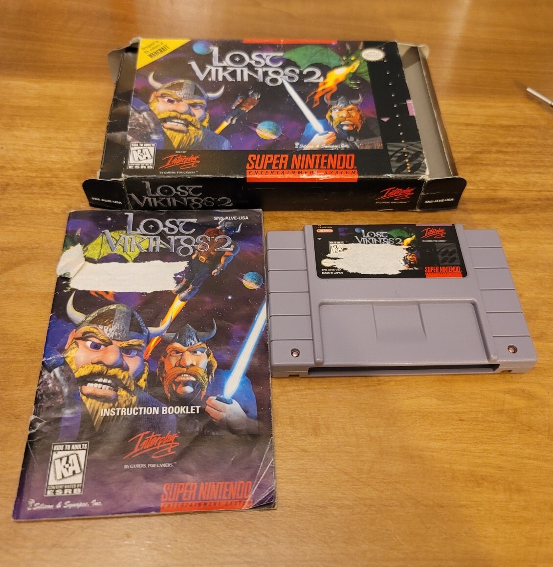 Lost Vikings 2 Super Nintendo Entertainment System, 1997 CIB Snes
