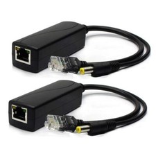 ANVISION 2-Pack Active 48V to 12V PoE Splitter Adapter IEEE 802.3af Compliant...