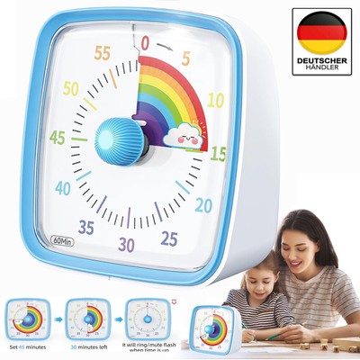 Visueller 60-Minuten-Timer mit Nachtlicht, Countdown-Timer, Pomodoro-Timer TOP