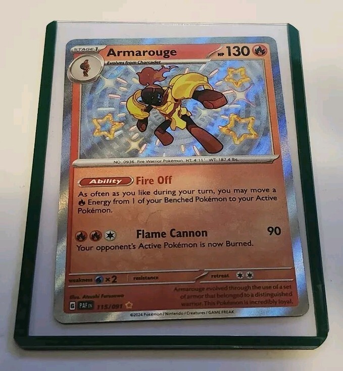 Pokémon TCG Armarouge Scarlet & Violet: Paldean Fates 115/091 Holo Shiny Rare