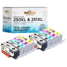 10pk PGI-250XL CLI-251XL Ink for Canon PIXMA MG5420 MG5422 MG5520 MG5522 MG5620