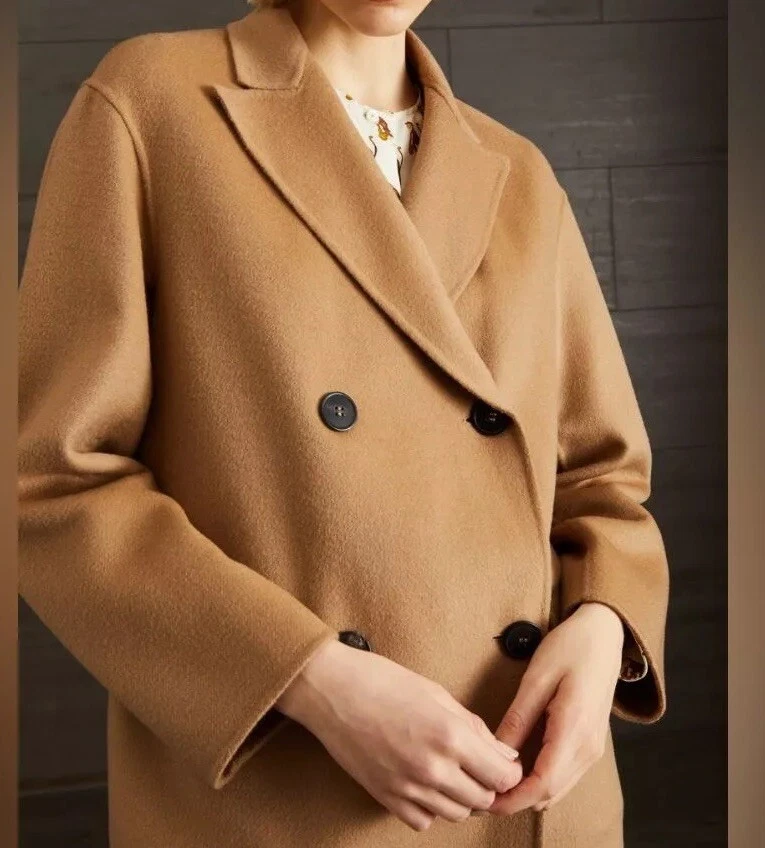 Casaco Max Mara Studio Label-cut’Vernice’ linha reta lã e cashmere tamanho:US4 inverno - Imagem 4 de 4