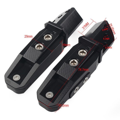 Foot Pegs Rest Footpegs For Kawasaki ZX10R ZX6R ZX9R Z650 Z900 Z1000 Motorcycle - Foto 2 di 9