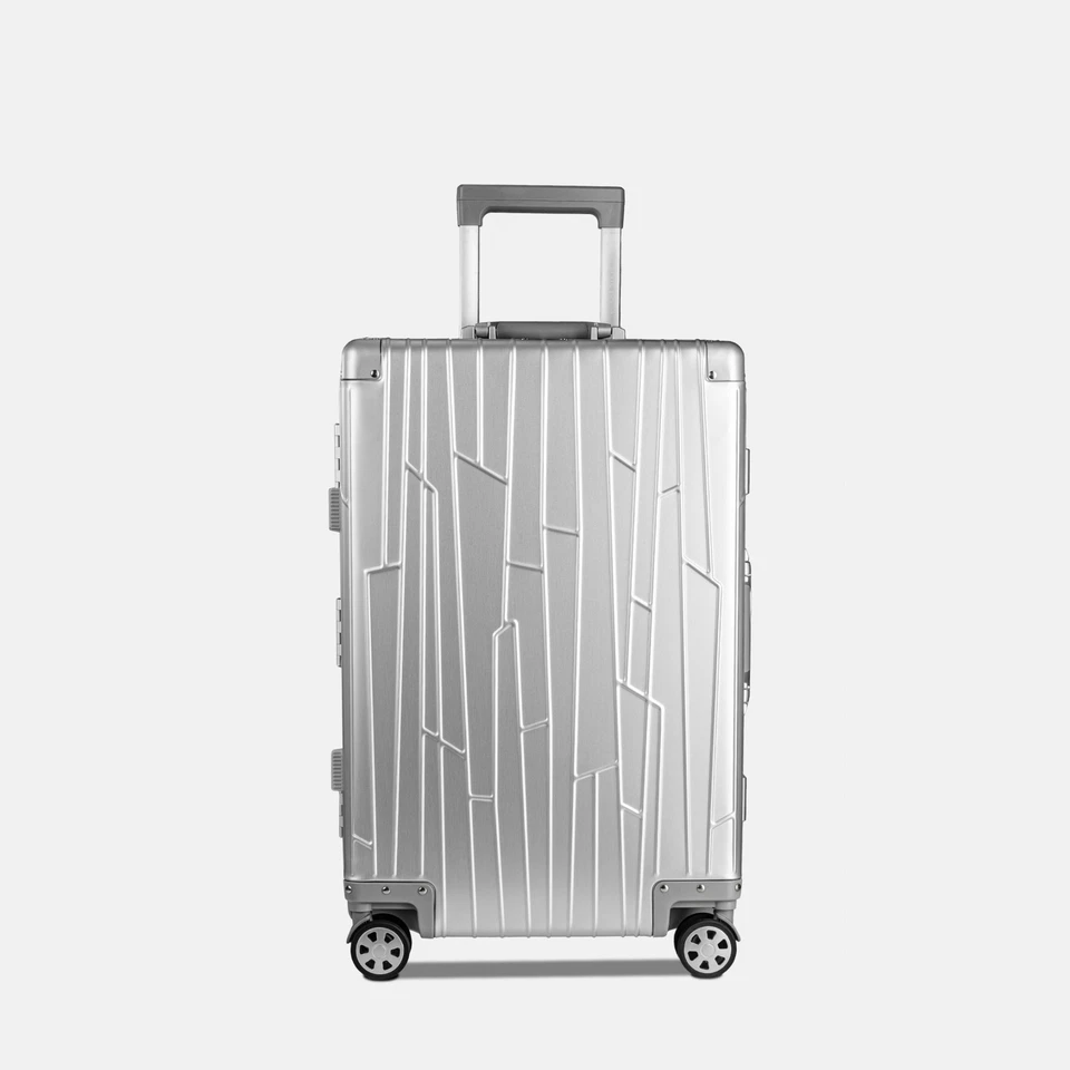 Koffer Aluminium Reisekoffer Silber Gundel Alu Trolley Check-in 66x43x23cm - Bild 2 von 4
