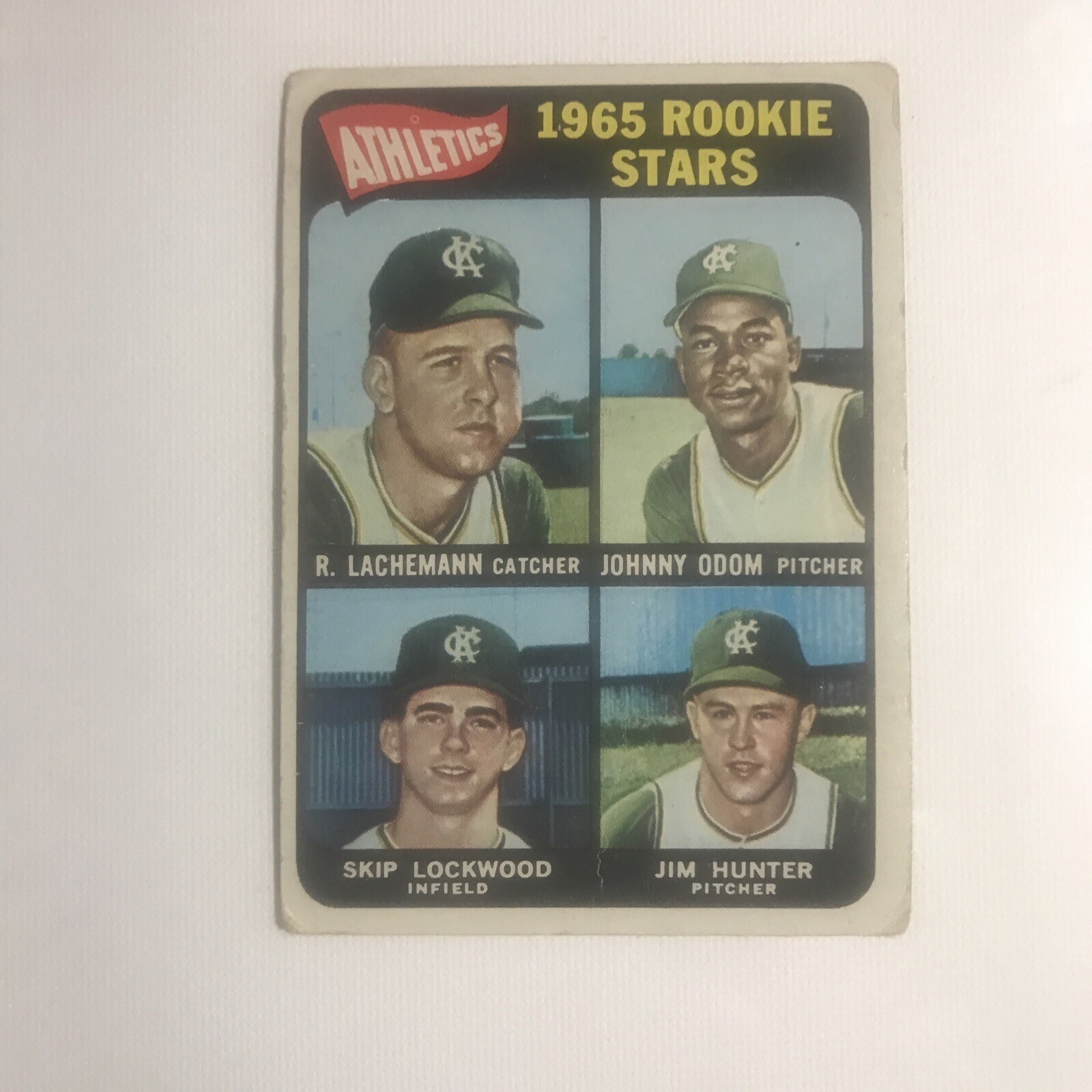 1965 TOPPS JIM CATFISH HUNTER 526 BASEBALL KANSAS CITY ATHLETICS HOF