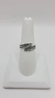 Vintage Sterling Silver .925 Feather Wrap Ring Size 8 Boho Nature Stackable