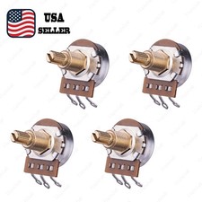 Set of 4 Electric Guitar Potentiometer A250K Brass 24 SPlit Fine 18mm Long Shaft