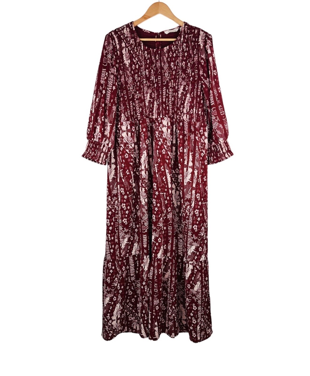 knee length dresses for ladies Wrangler Women's Smocked Bodice A-Line Dress