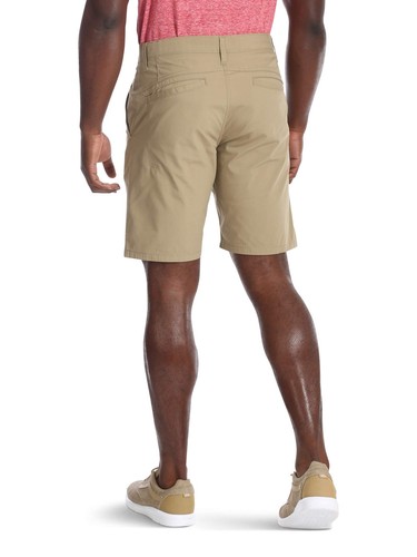 Wrangler Authentics Mens Performance Comfort Flex Flat Front Short Dark Khaki 40 - Picture 3 of 5