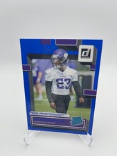 2022 Panini Donruss - Rated Rookie Press Proof Blue #369 Andrew Booth Jr. (RC)
