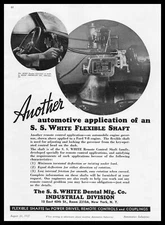 1937 S S White Dental Mfg Co. Flexible Shafts For Power Drives Controls Print Ad