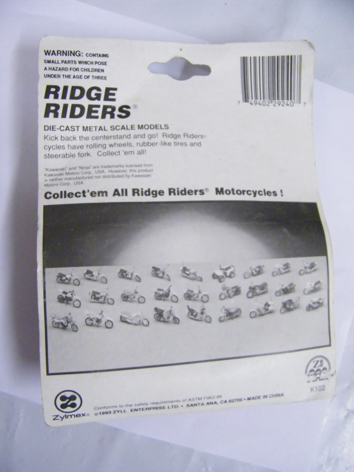 Vintage 1993 Ridge Riders Diecast Metal Yellow Racing Motorcycle | eBay