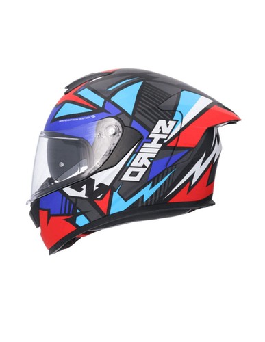 Casco integral para motocicleta Shiro Raptor Chase, color rojo y azul mate - Imagen 2 de 9