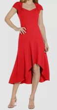 $149 Adrianna Papell Women's Red Sweetheart-Neck High-Low Dress Size US 6