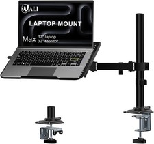Laptop Tray Desk Mount for 1 Laptop Notebook up to 17 inch, Fully Adjust...