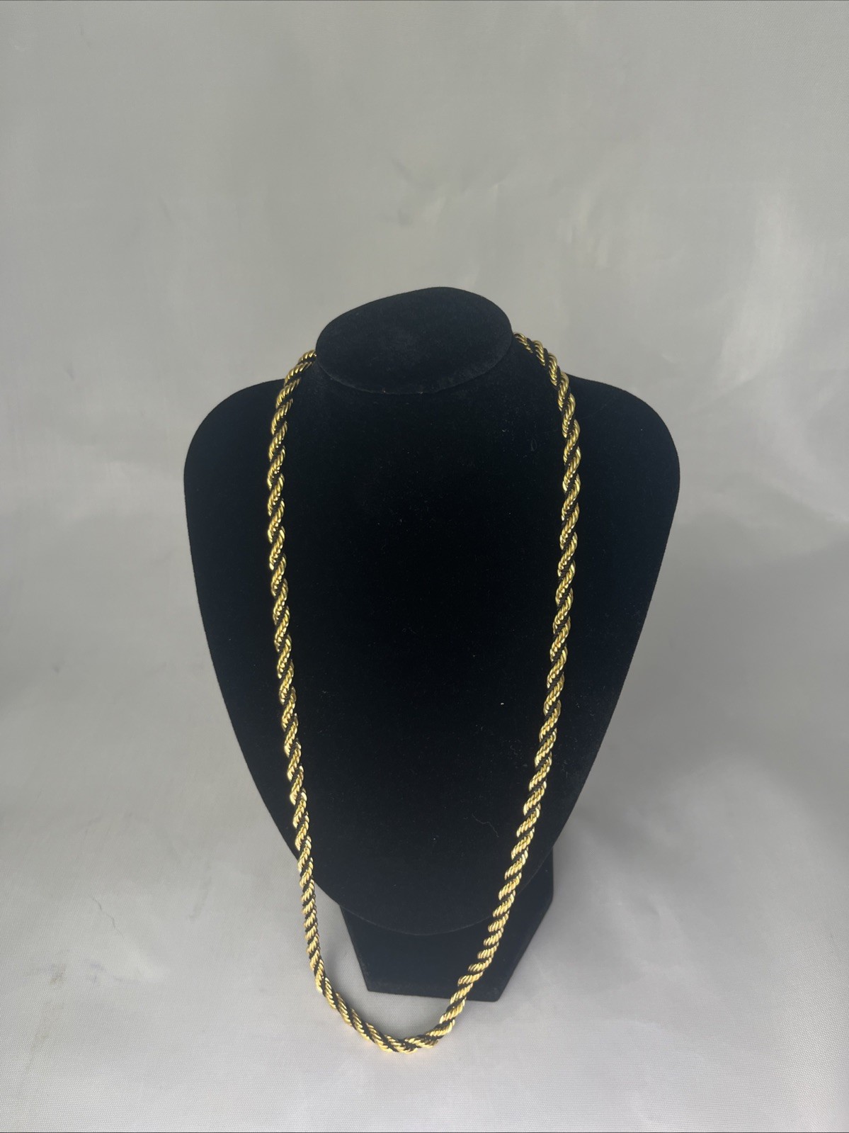 Vintage Gold Tone Multi Layer Chain Necklace Chunky Statement Bib Collar Estate