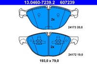 Bremsbelagsatz Scheibenbremse ATE 13.0460-7239.2 FüR BMW X5 X6 E71 E70 E72