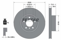 2X Textar Bremsscheibe Bremsscheiben Satz Bremsen Pro+ Vorne 92257105