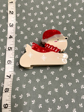 Christmas Puppy Hair Claw Clip
