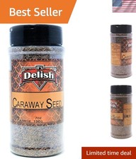 Its Delish Caraway Seeds - 7 oz Gourmet Spice Jar, Perfect for Baking Cooking