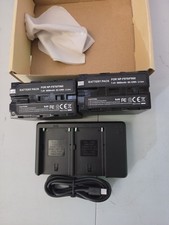 2 Pack NP-F970 Battery Dual Battery Charger for Sony NP-F960 F950