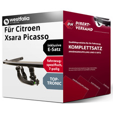 Für Xsara Picasso N68 (Westfalia) Anhängerkupplung abnehmbar + E-Satz 7pol Set