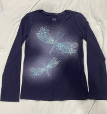 GAP Kids Dragonflies Girl Navy Color Long Sleeves Top Size M 8