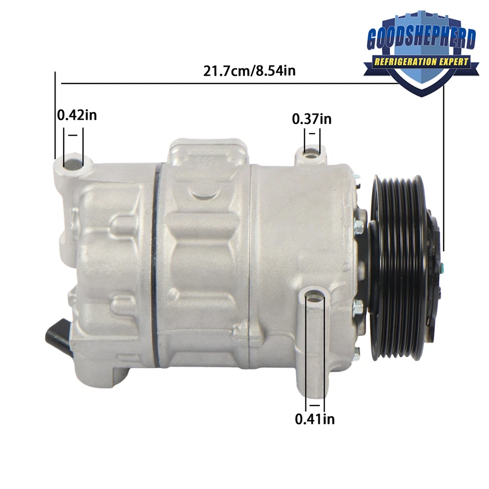 Compresor de aire acondicionado con embrague CO 11237C para Volkswagen CC 2,0 L 3,6 L 2009-2011 Foto 2 de 4