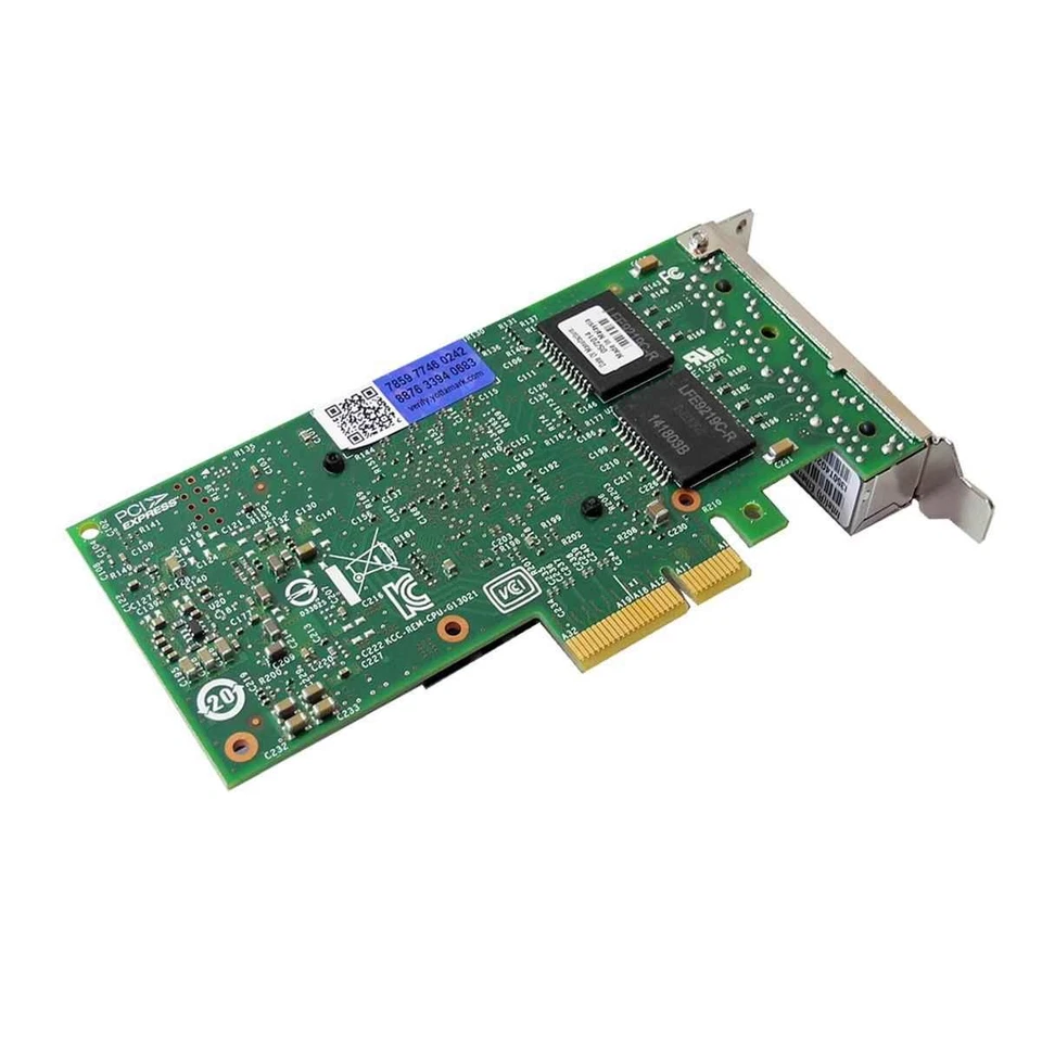 Intel I350-T4 4-Port PCIe Gigabit Ethernet Netzwerkkarte I350T4GP G62139-001 LP - Bild 3 von 3