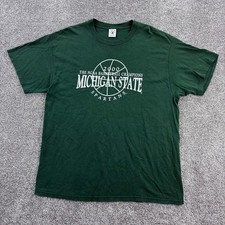 Vintage Michigan State Spartans Basketball Shirt Mens XL Green Champions 2000