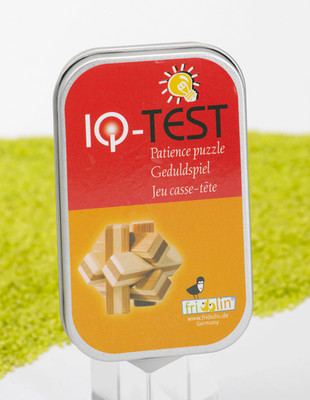 Fridolin IQ Test Bambus Puzzle in der Dose Knoten