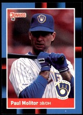 Paul Molitor 1988 Donruss #249 Brewers MLB READ FREE SHIPPING AutographDen
