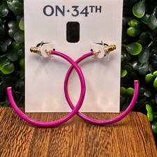 Pink Hoop Earrings