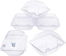 Clear Plastic Flower Box for Corsage, Boutonniere, Rose, Orchid Prom Wedding Cra