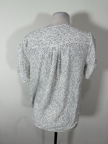 Adrianna Papell Women’s White Color Short Sleeve Top Size Medium - Picture 4 of 8