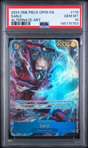 Sanji (Alternate Art) OP06-119 Wings of the Captain EN Foil PSA 10 SR