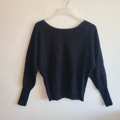 Max & Moi Women's Sweater Cashmere Crew Neck Black Size 40