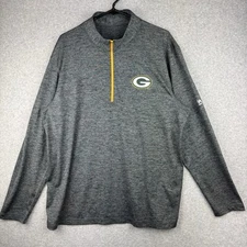 Green Bay Packers Mens Pullover Shirt Size Extra Large Cool Base Majestic XL