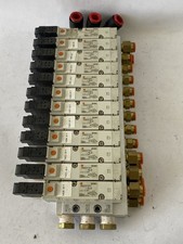 Lot Of 12 SMC VQZ2151-5LO Solenoid Air Control Valve With 12 Port Manifold Nice